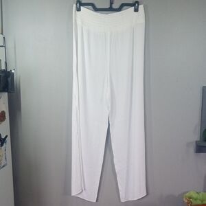 Shade & Shore Women's White Bathing Suit Cover Up Pants Size Large